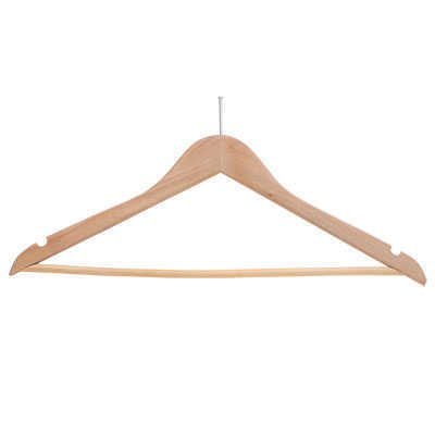 HANGER WOOD NATURAL MODEL NT ANTI-THEFT HOOK