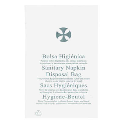 SANITARY BAG 16X26 PE WHITE STANDARD