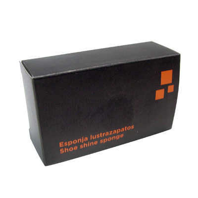 SHOE SHINE SPONGE ORANGE BLACK