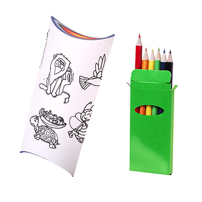 CHILDRENS COLOURING KIT 6 PENCILS