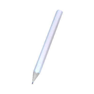 PENCIL HEX. SHORT 0,7x8,7CM WHITE