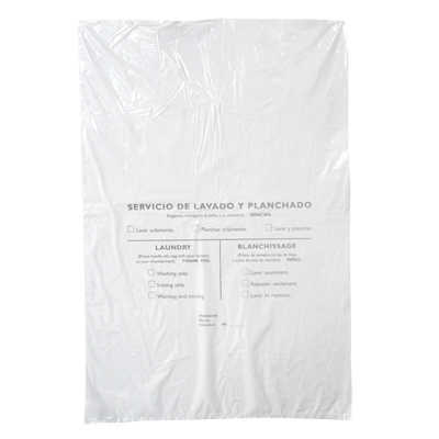 LAUNDRY BAG 40X59 PE WHITE STANDARD